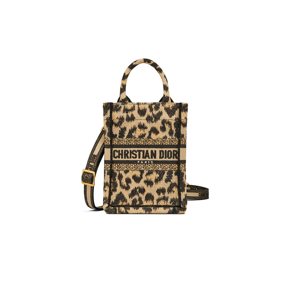 mini D*or book tote phone bag