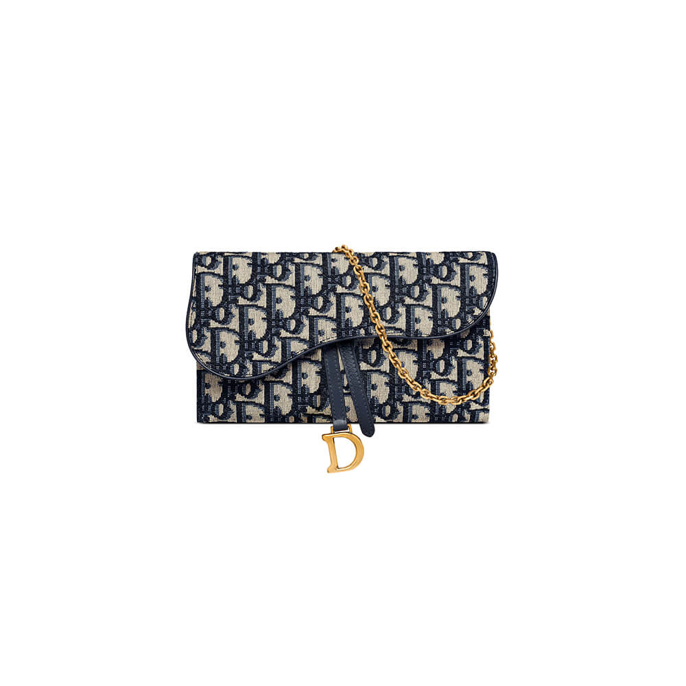 D*or long saddle wallet with chain