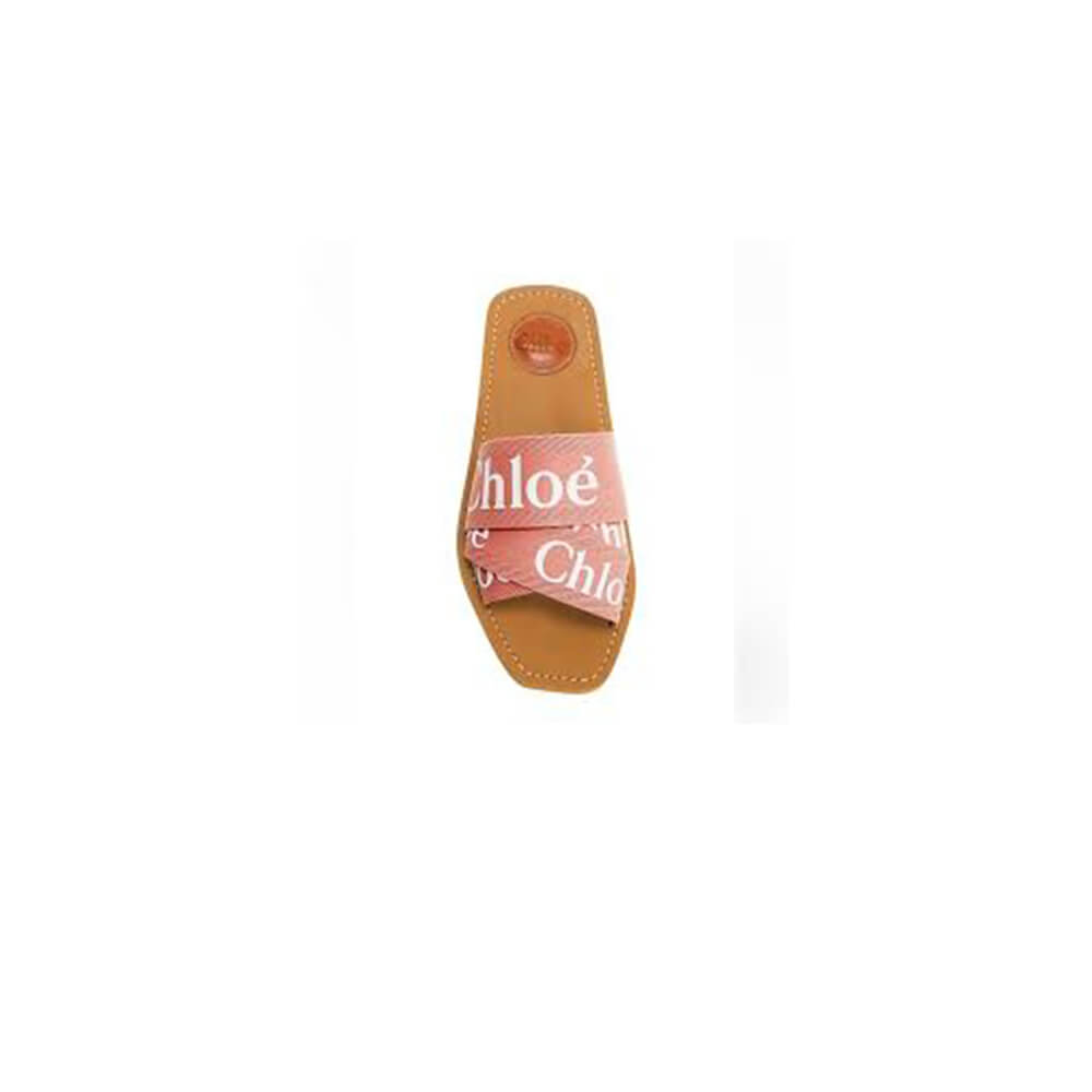 Chloe woody logo-print canvas slides