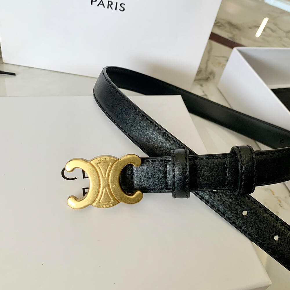 MEDIUM TRIOMPHE BELT IN TAURILLON LEATHER
