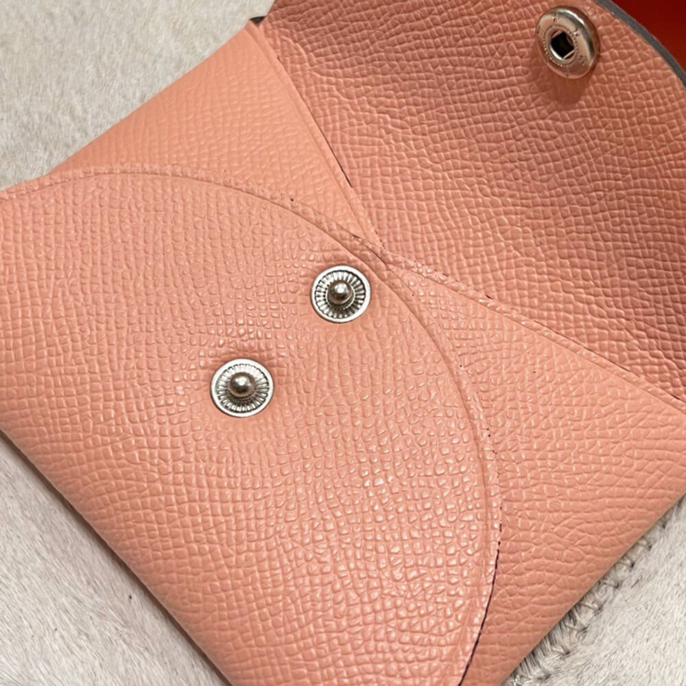 H**mes calvi duo compact card holder