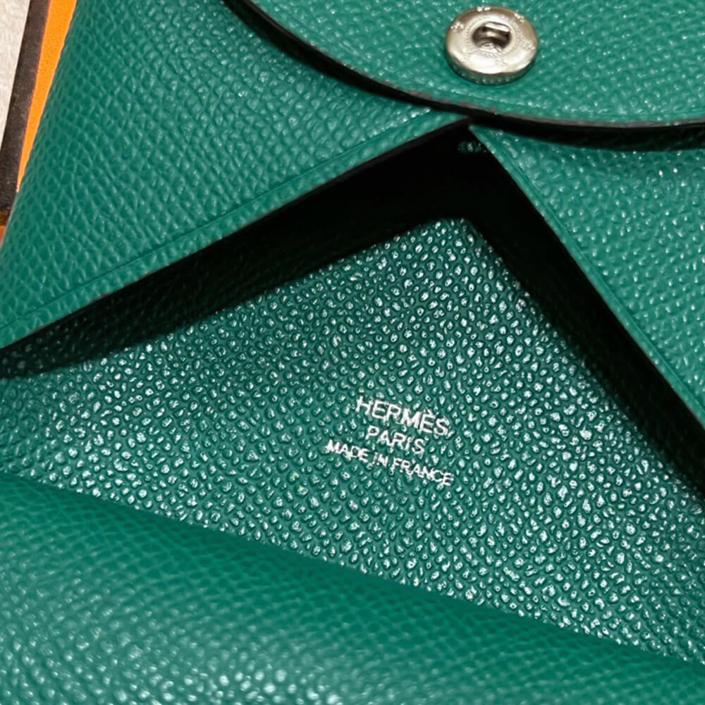 H**mes calvi duo compact card holder