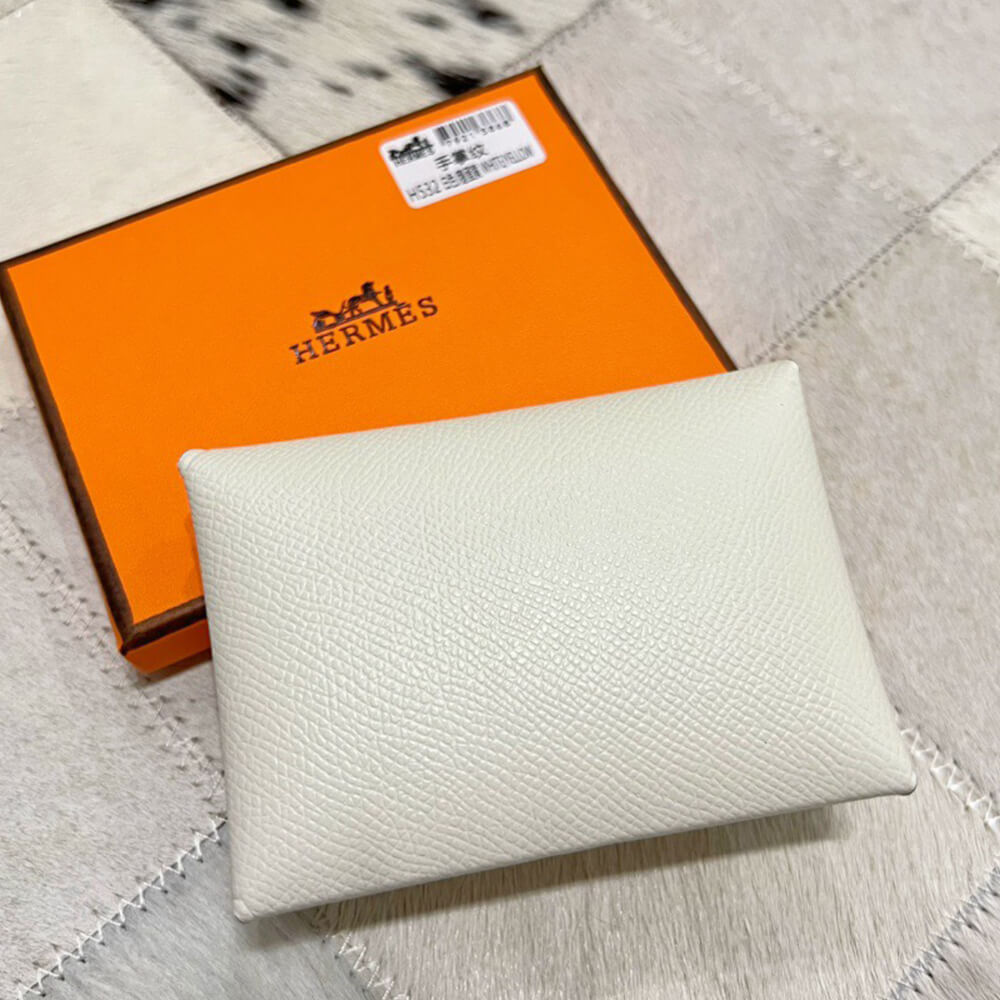 H**mes calvi duo compact card holder