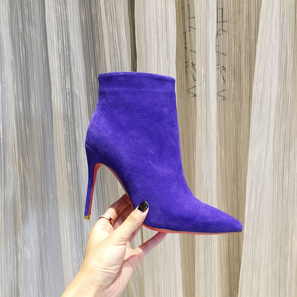 Ch**an louboutin suede ankle boots