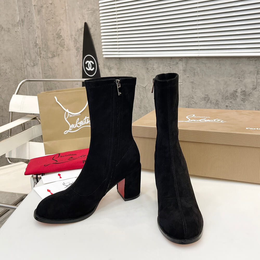 Ch**an louboutin strechadoxa 70 suede ankle boots