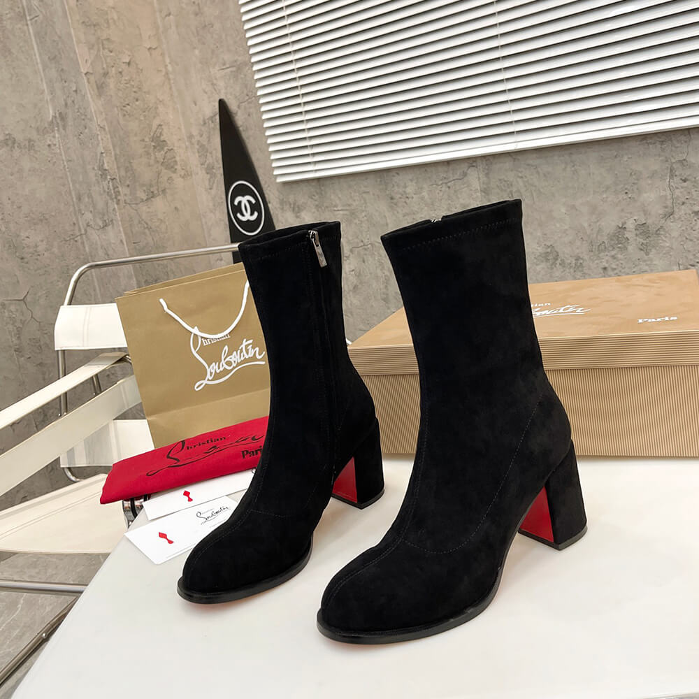 Ch**an louboutin strechadoxa 70 suede ankle boots
