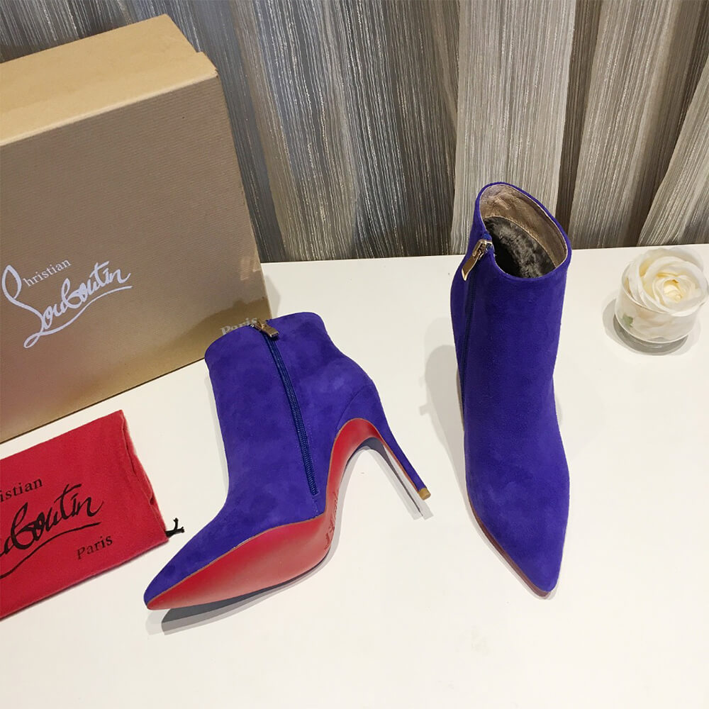 Ch**an louboutin suede ankle boots