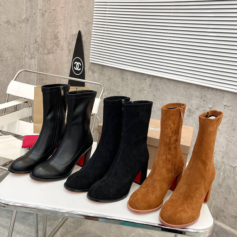 Ch**an louboutin strechadoxa 70 suede ankle boots