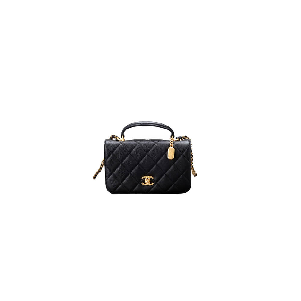 Ch*el mini flap with top handle