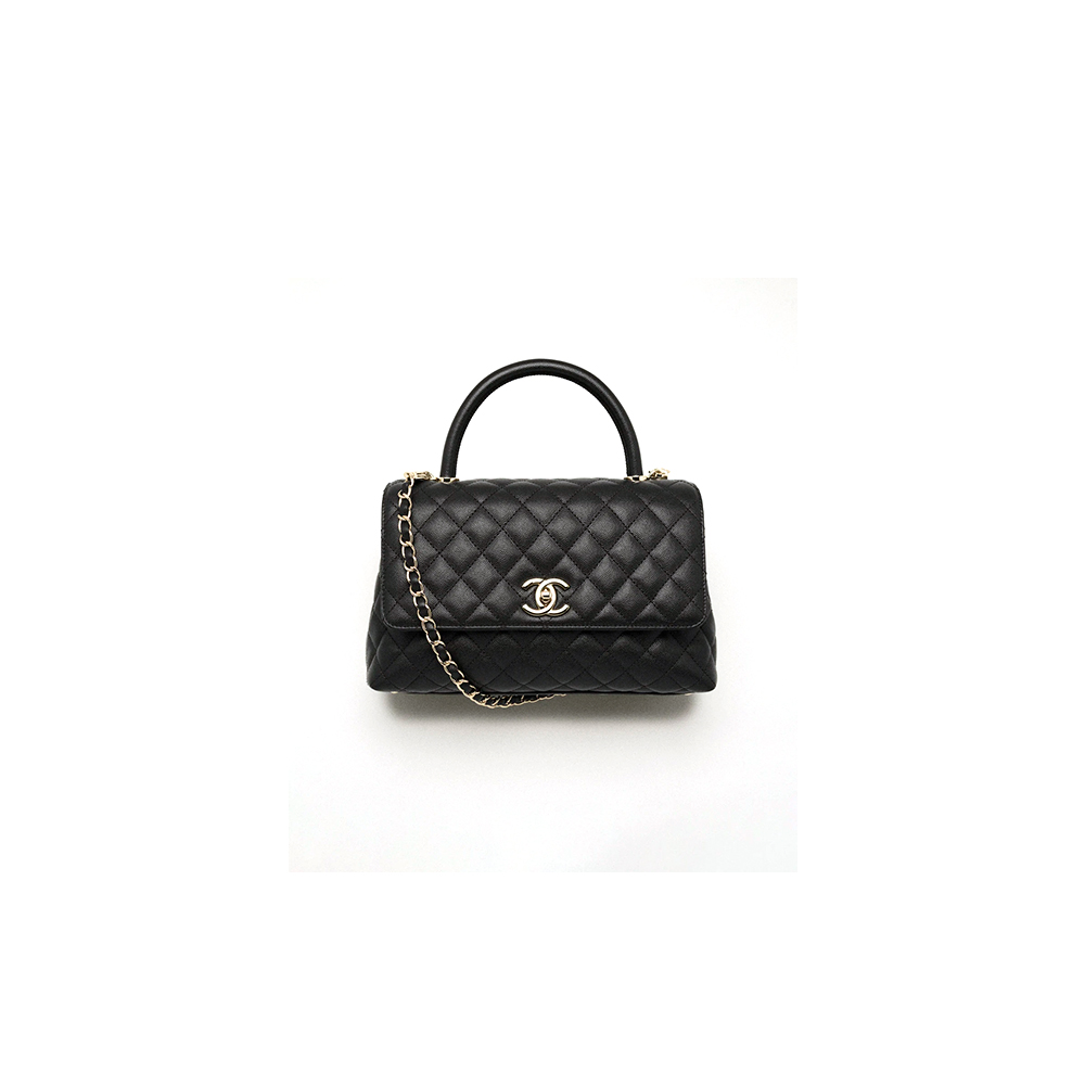 Ch*el large flap bag with top handle(high-end grade)
