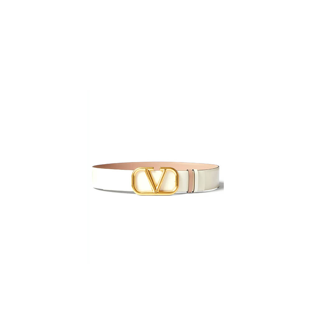 VALENTINO REVERSIBLE VLOGO SIGNATURE BELT IN GLOSSY CALFSKIN 40 MM