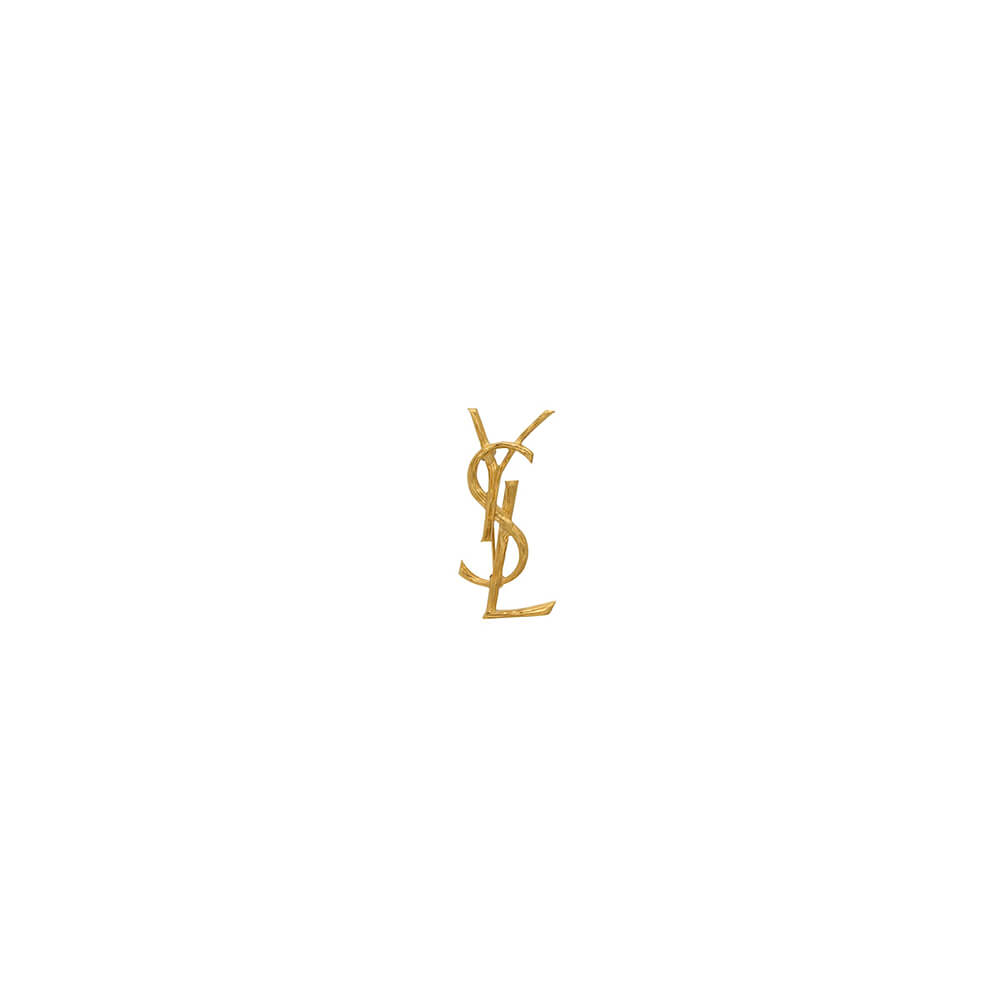 YSL CASSANDRE BROOCH IN METAL