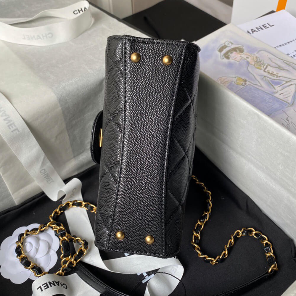 MINI FLAP BAG WITH TOP HANDLE