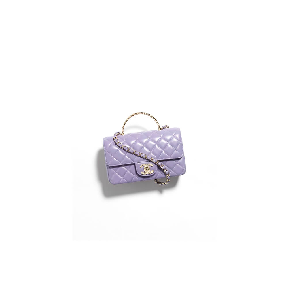 Ch*el mini flap bag with top handle