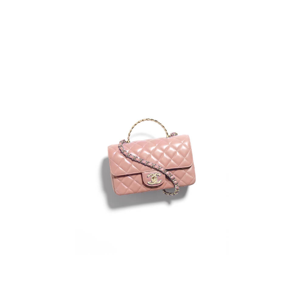 Ch*el mini flap bag with top handle