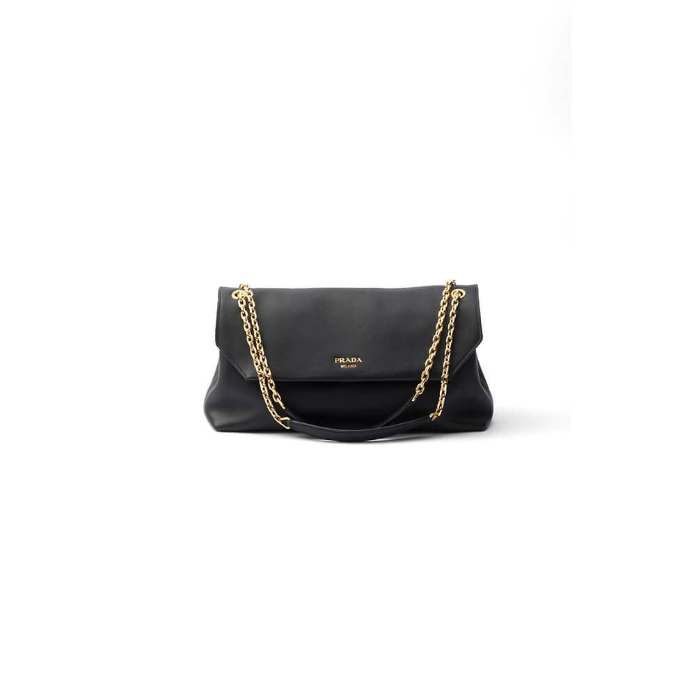 Pra*a medium leather shoulder bag (high-end grade)