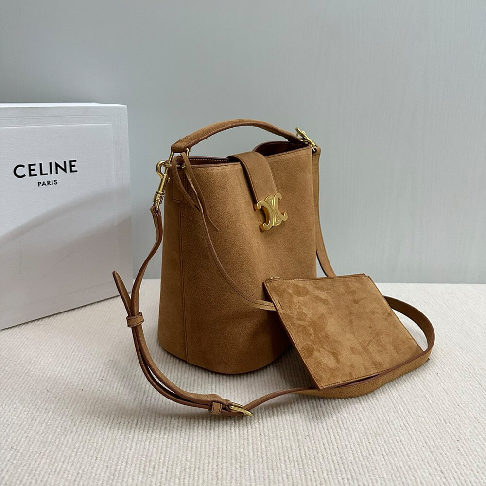 Ce**e medium l**ise bag in suede calfskin