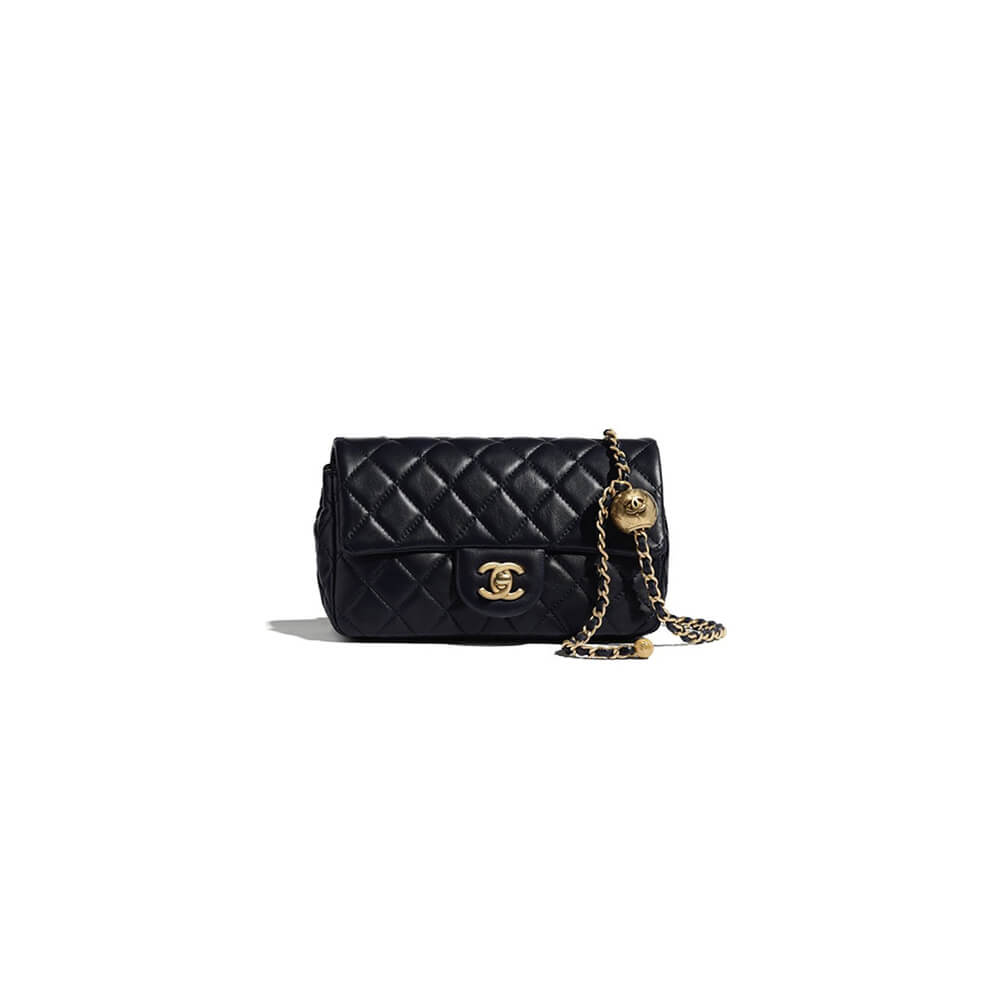 Ch*el pearl crush mini rectangular flap