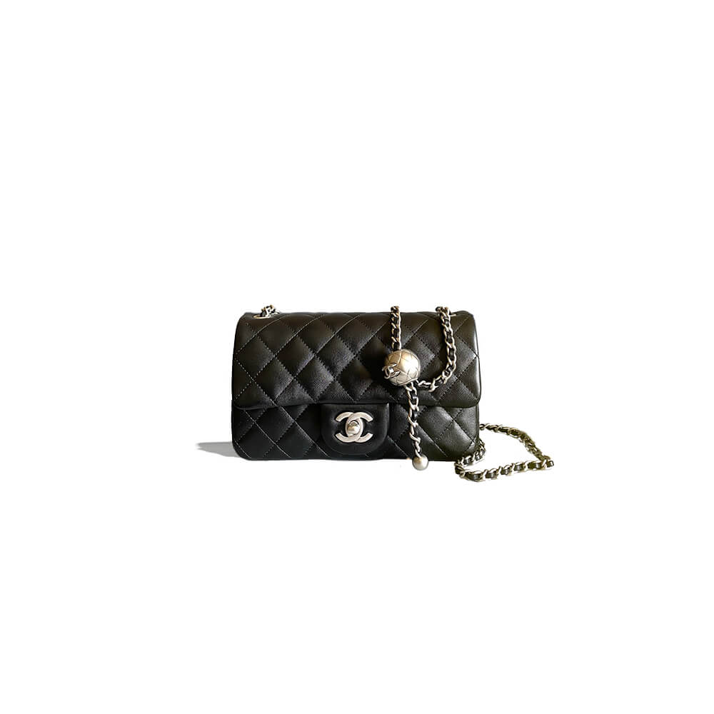 Ch*el pearl crush mini rectangular flap