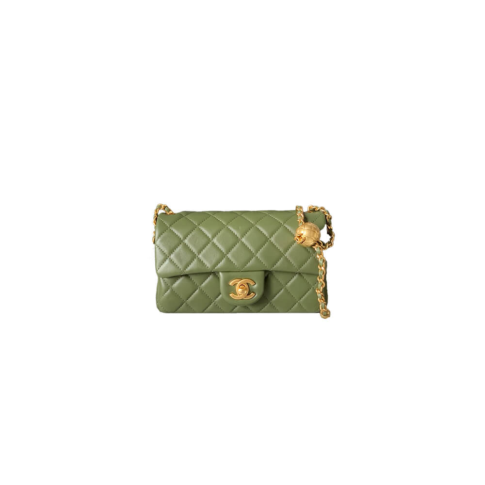 Ch*el pearl crush mini rectangular flap
