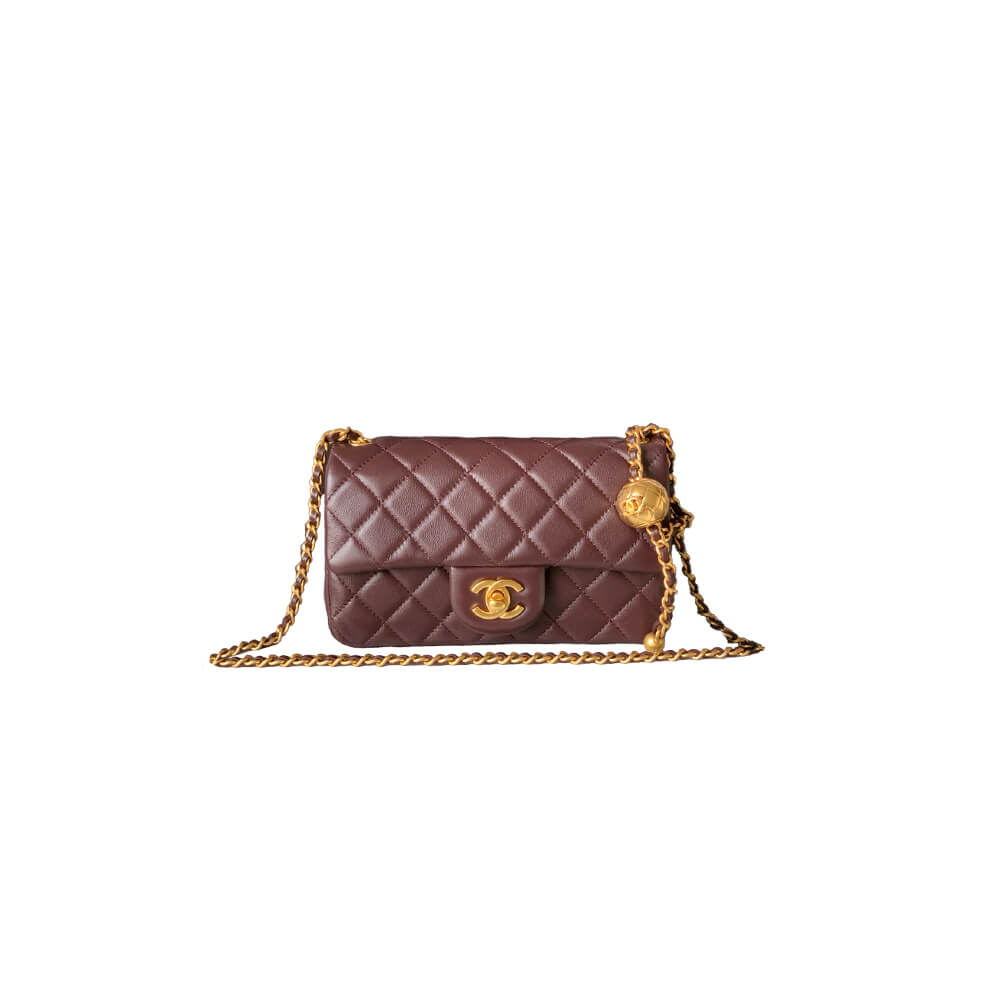 Ch*el pearl crush mini rectangular flap