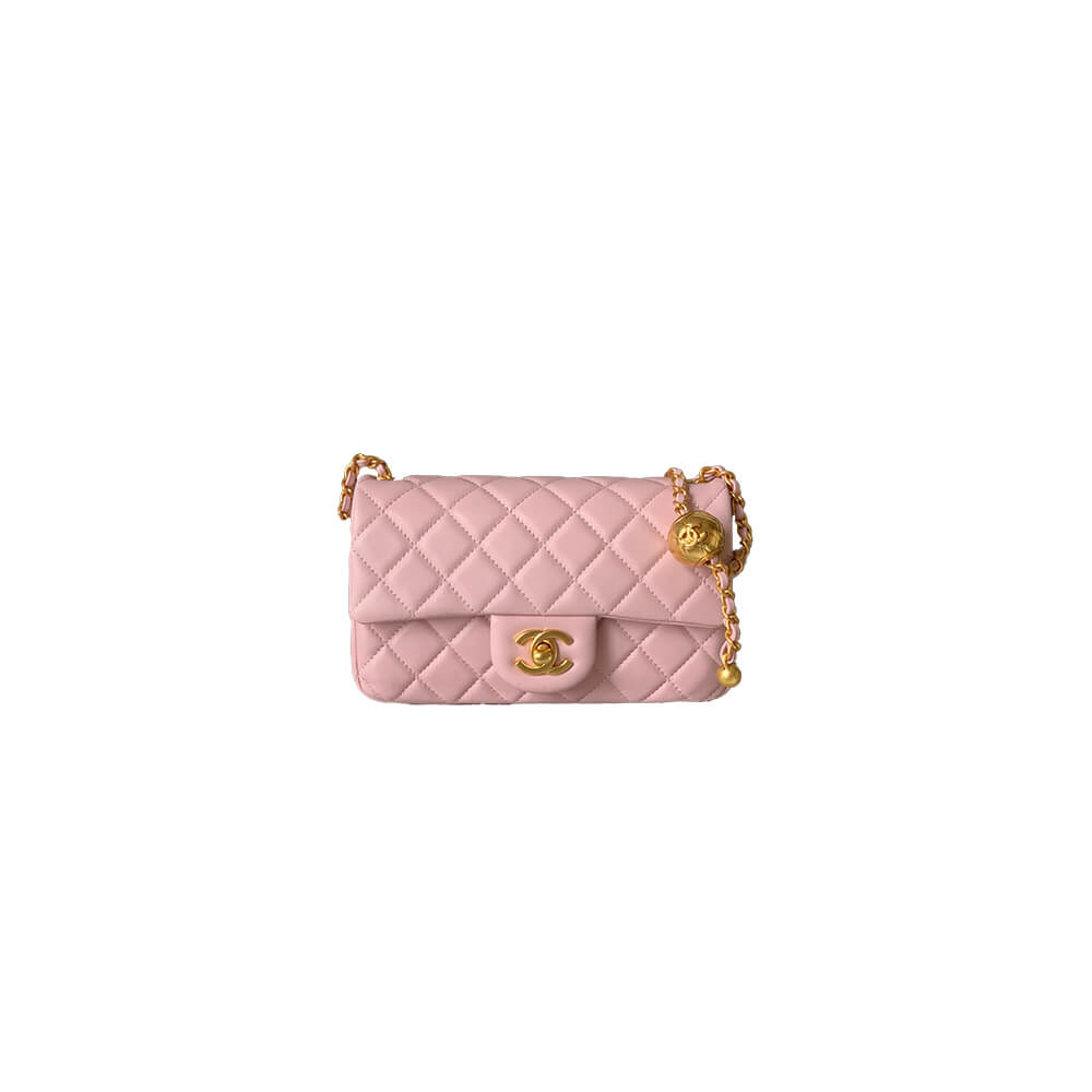 Ch*el pearl crush mini rectangular flap