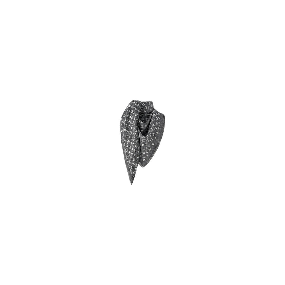 LV Monogram Jacquard Denim Shawl