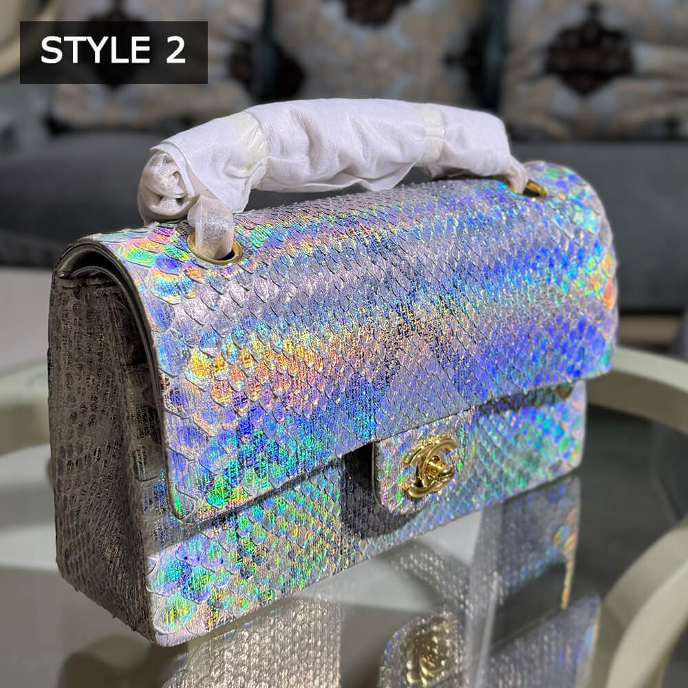 Ch*el classic flap medium in python(high-end grade)