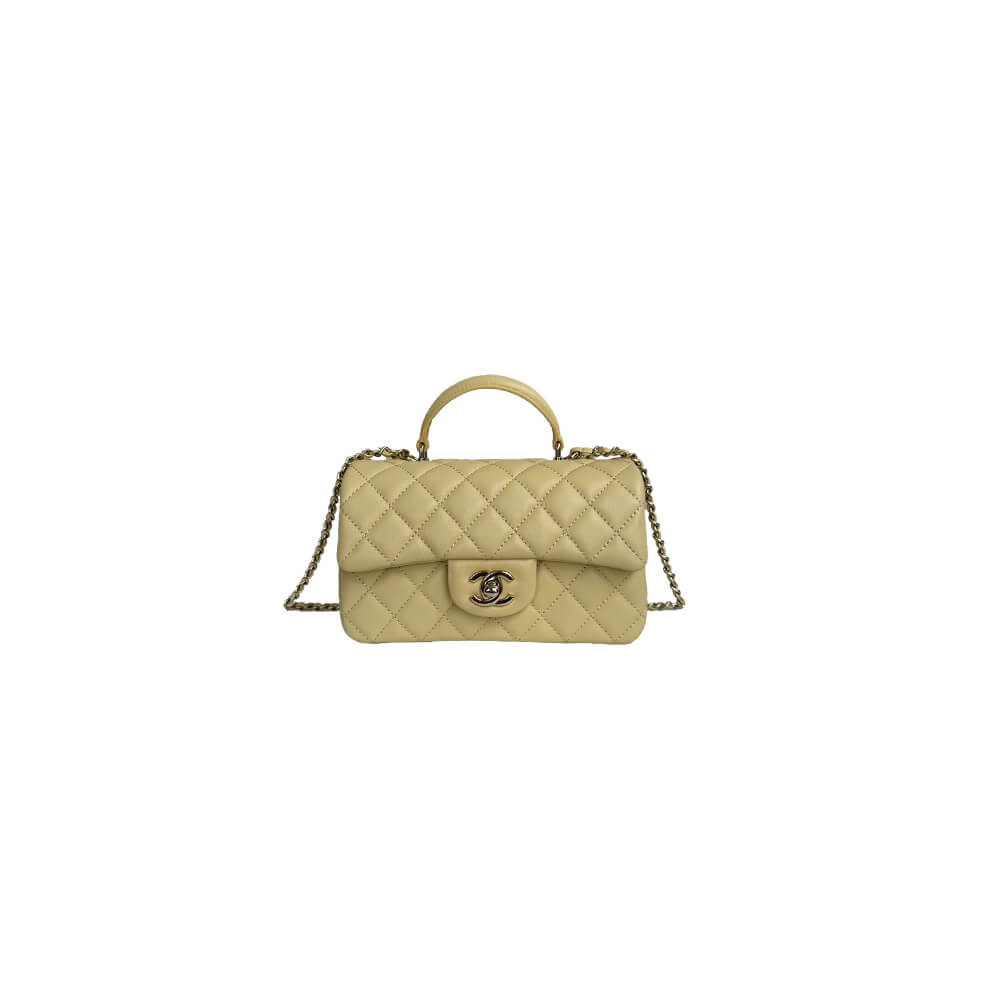 Ch*el mini classic handbag with top handle
