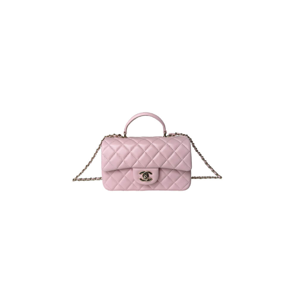 Ch*el mini classic handbag with top handle