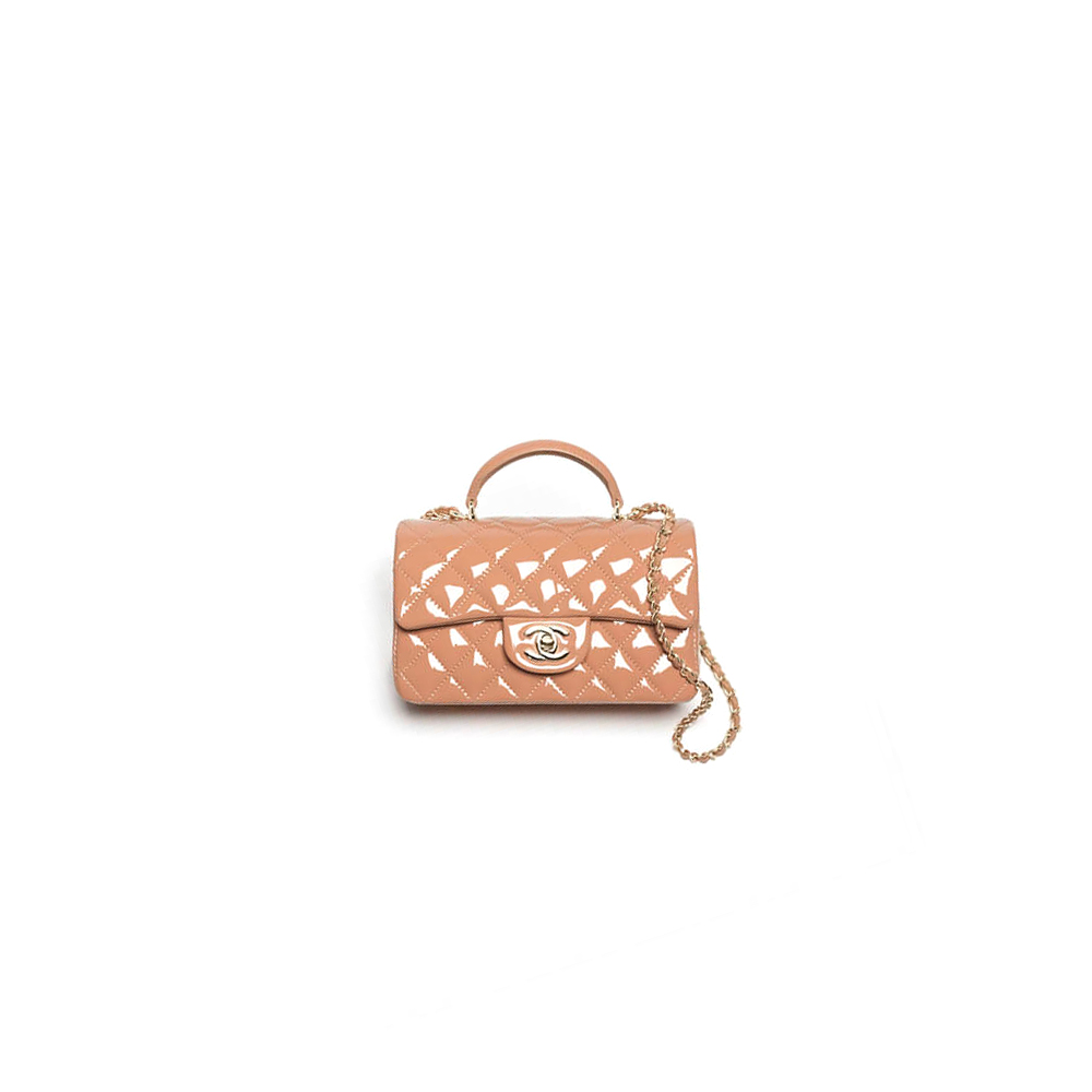 Ch*el mini classic handbag with top handle