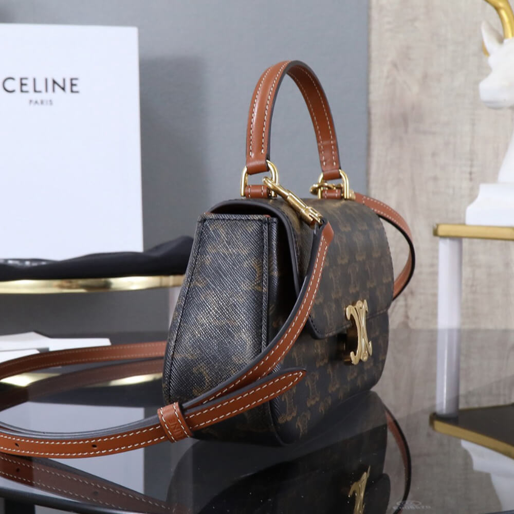 teen Ce**e lola in triomphe canvas and calfskin(high-end grade)