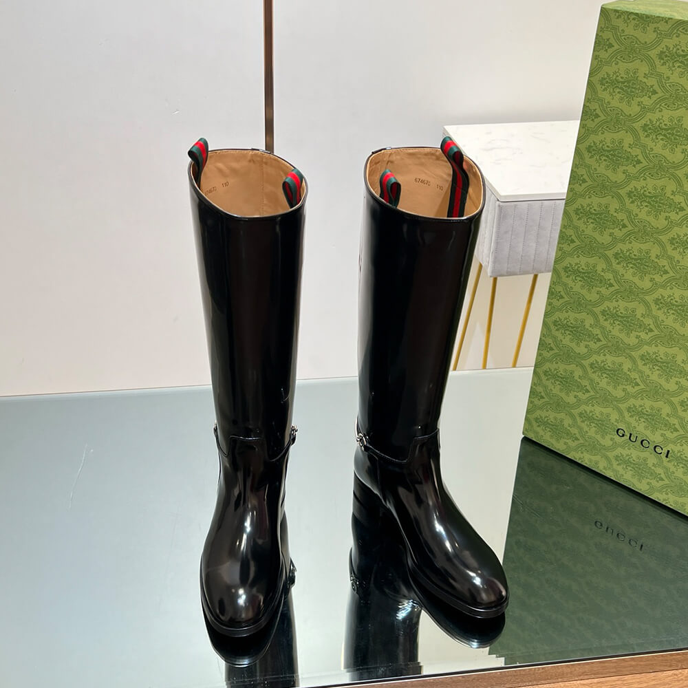 G*u*i women’s slim horsebit boot