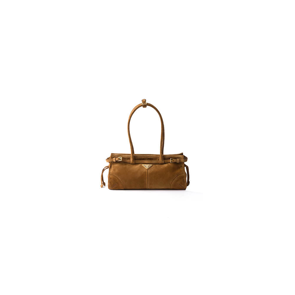 Pra*a medium suede handbag(high-end grade)