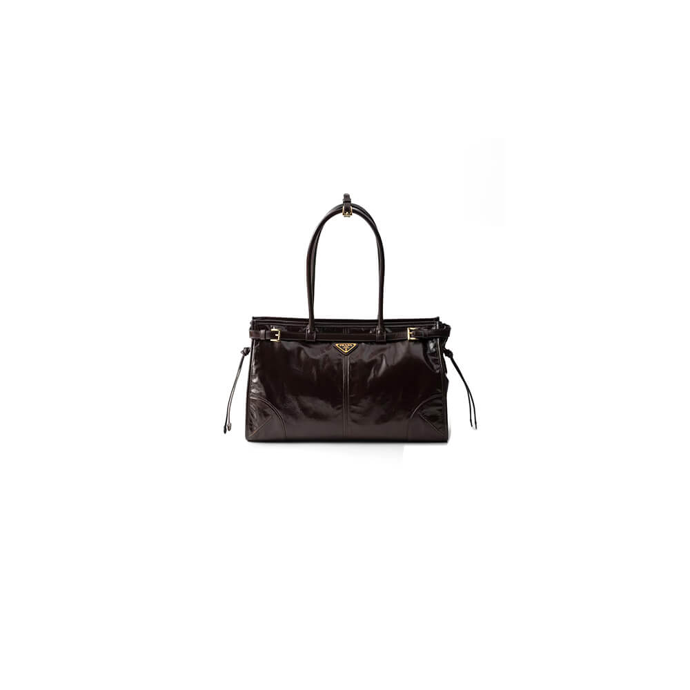 Pra*a large leather handbag(high-end grade)