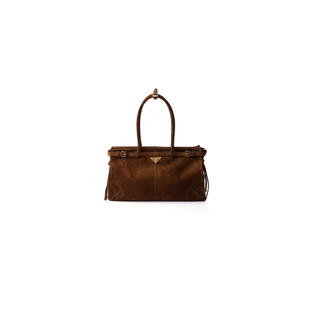 Pra*a large leather handbag(high-end grade)