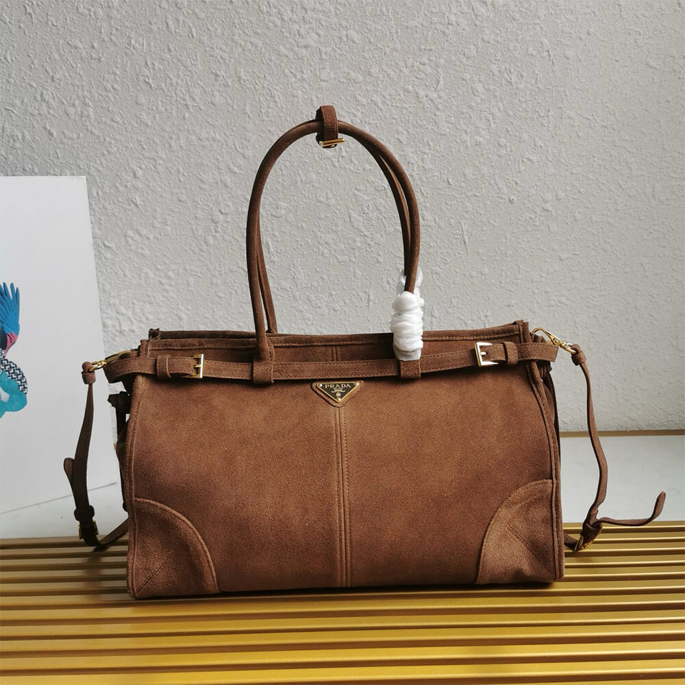 Pra*a large leather handbag(high-end grade)