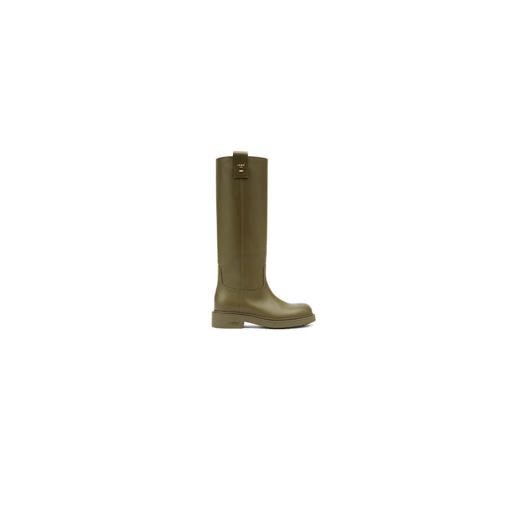 F**di filo green leather boots