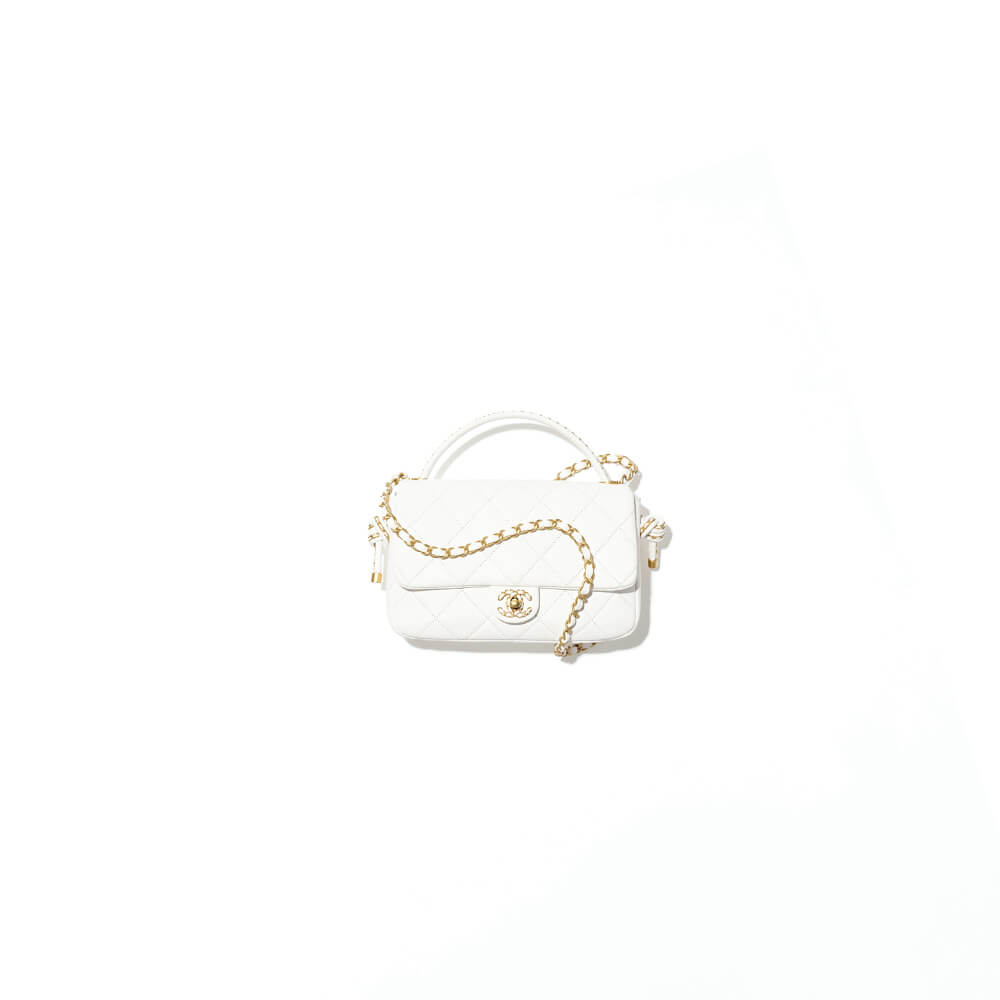 Ch*el flap bag with top handle(high-end grade)