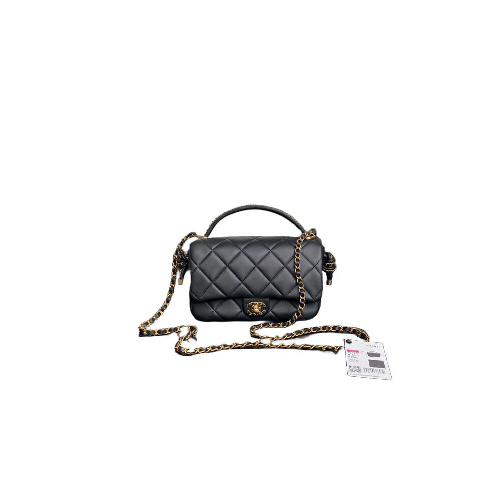 Ch*el flap bag with top handle(high-end grade)