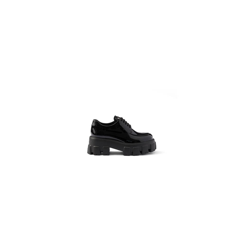 Pra*a monolith patent leather lace-up shoes