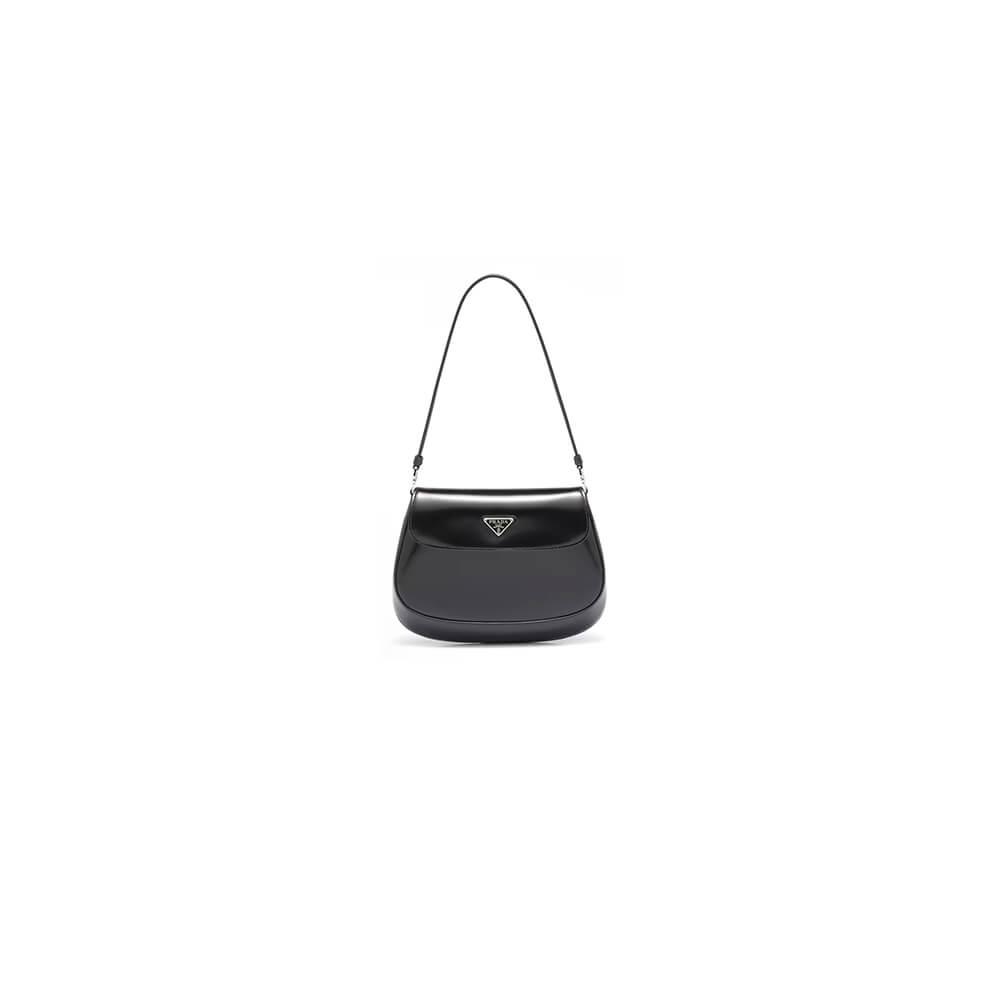 small Pra*a cleo brushed leather shoulder bag with flap