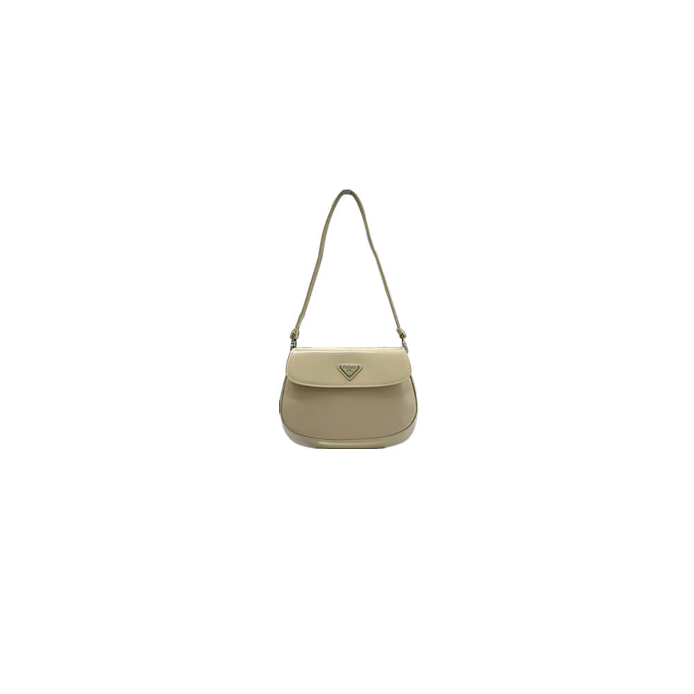 small Pra*a cleo brushed leather shoulder bag with flap