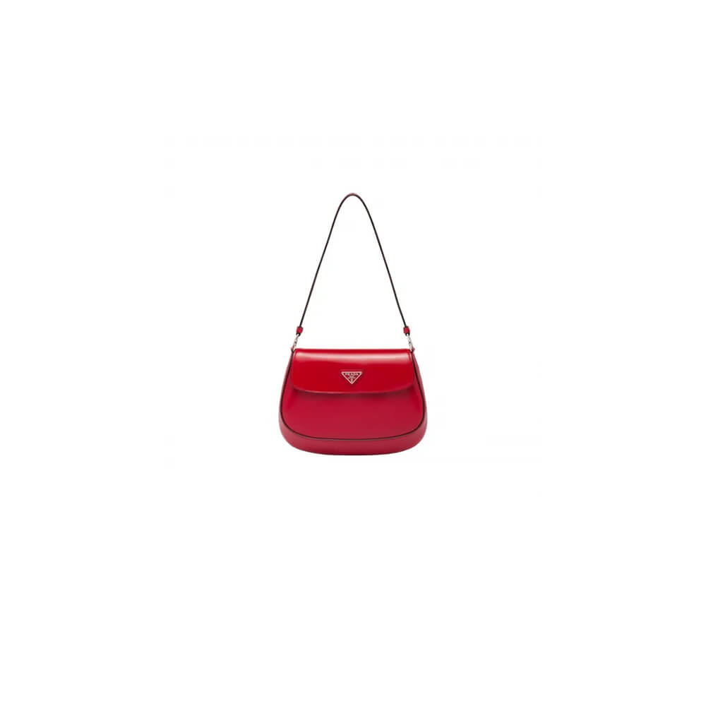 small Pra*a cleo brushed leather shoulder bag with flap