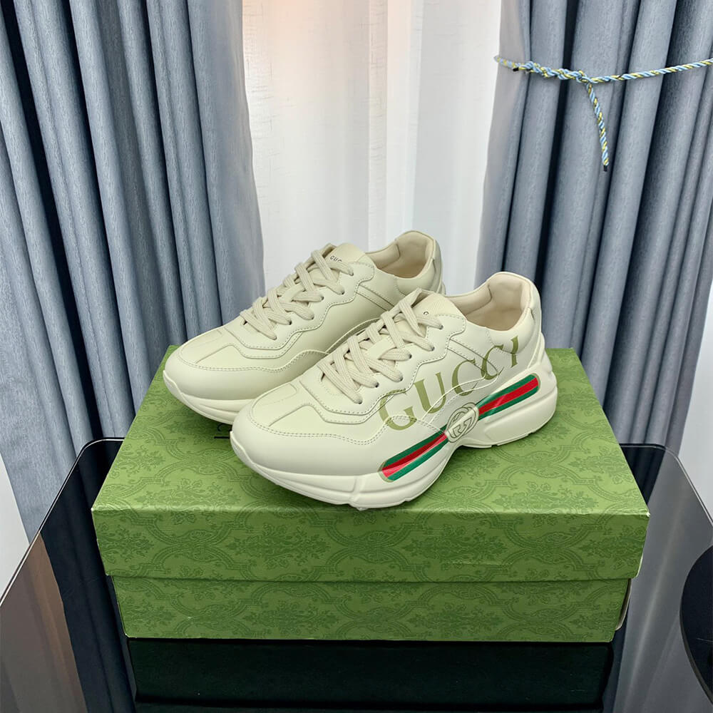 rhyton sneaker with G*u*i logo