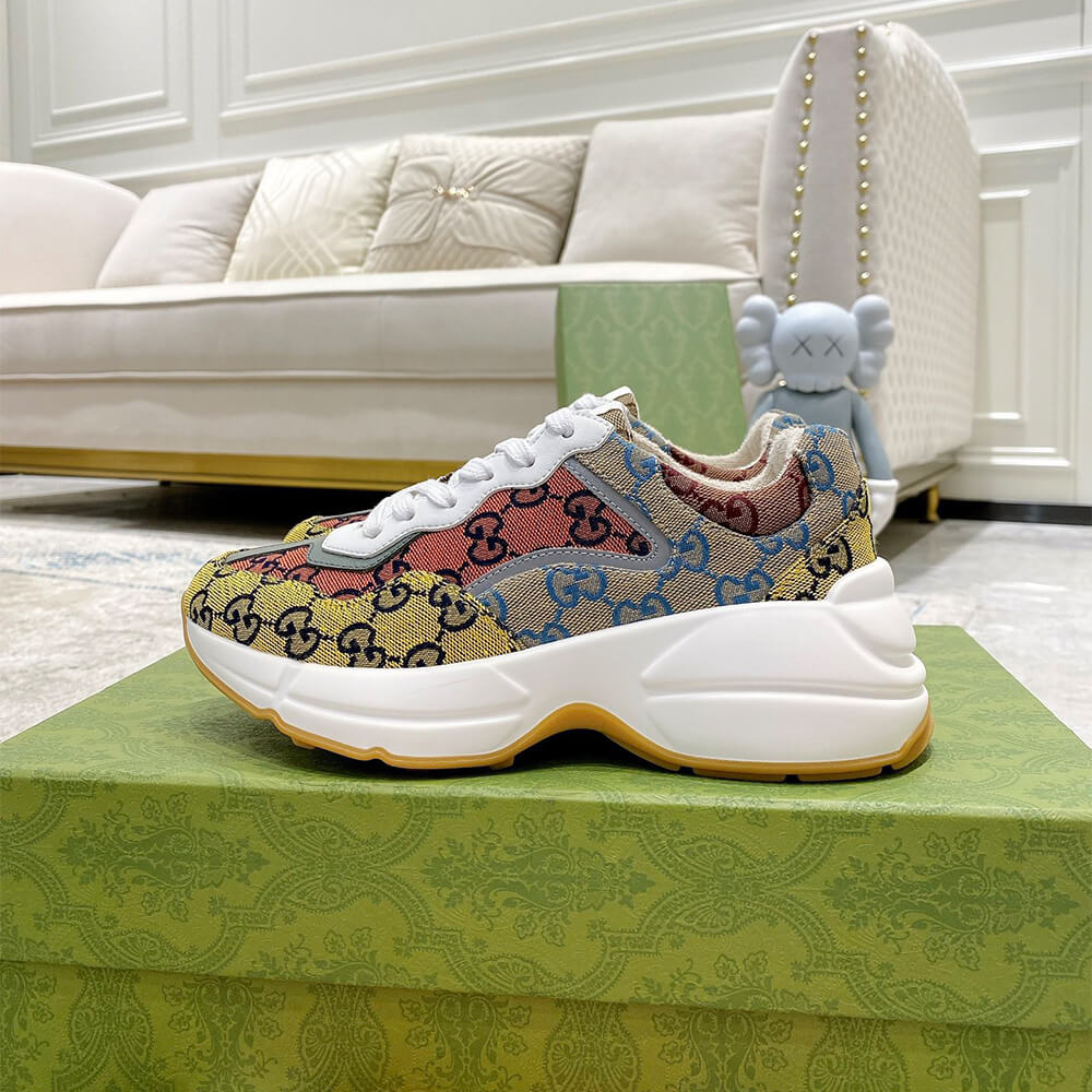 g*u*i multicolor gg S*p*e rhyton sneaker