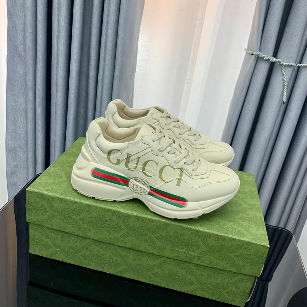 rhyton sneaker with G*u*i logo