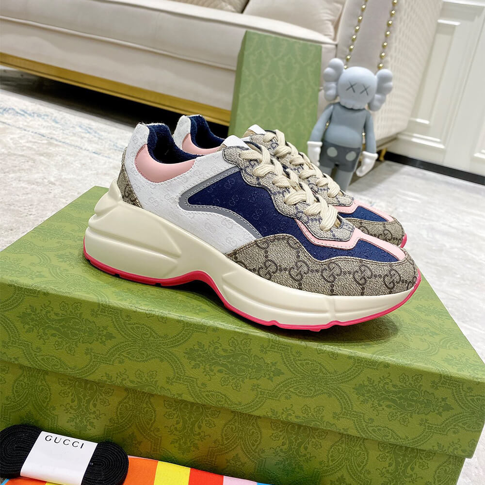 g*u*i multicolor gg S*p*e rhyton sneaker