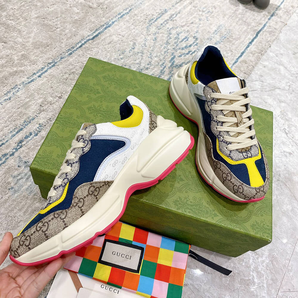 g*u*i multicolor gg S*p*e rhyton sneaker