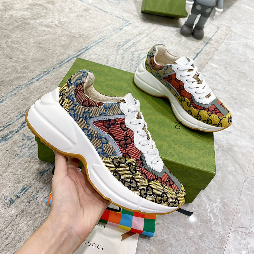 g*u*i multicolor gg S*p*e rhyton sneaker